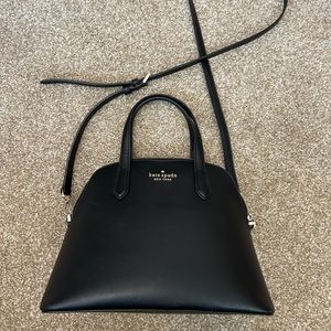 New Kate Spade Schuyler Medium Dome Satchel Saffiano Black